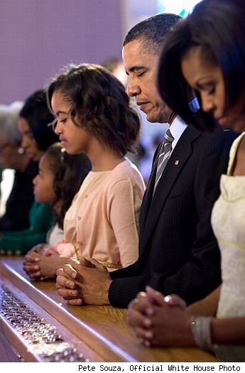 Obama in preghiera