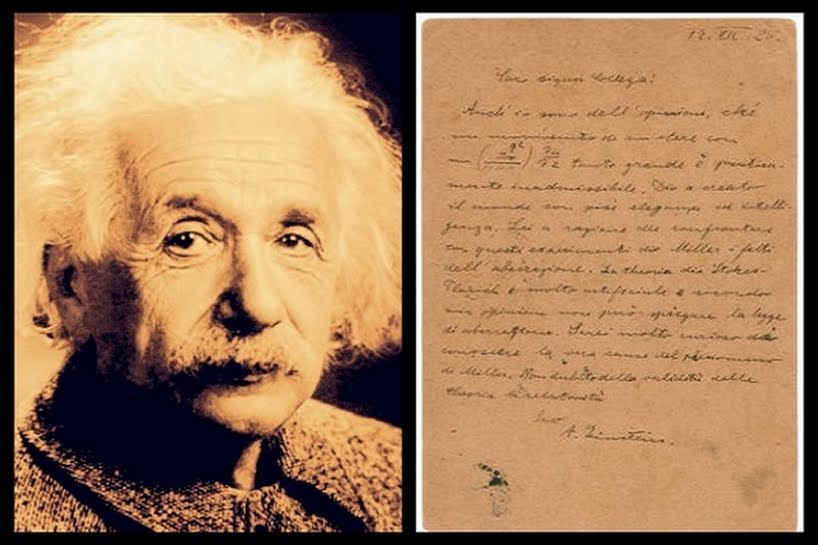 Einstein lettera