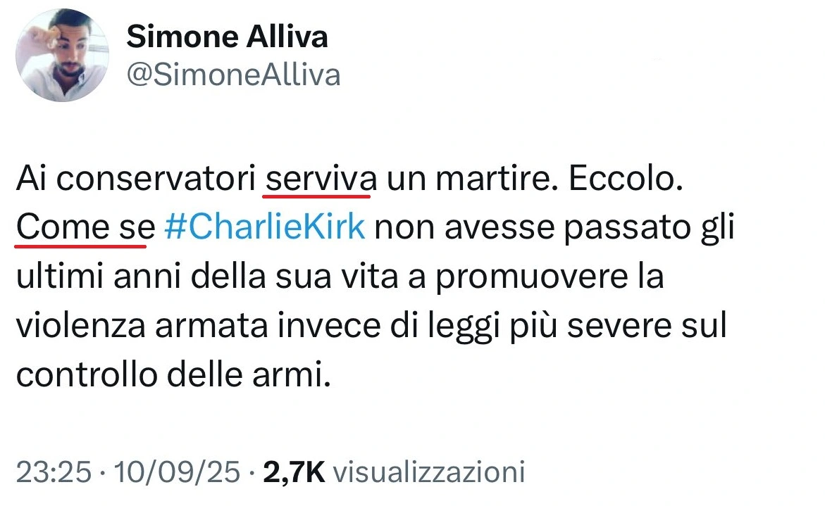 charlie kirk festeggiamenti