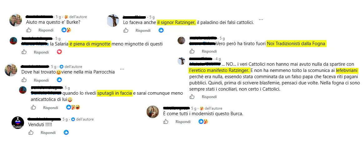 burke comunione mano