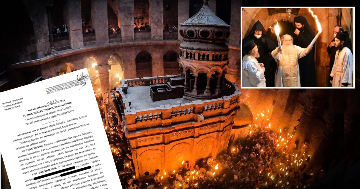 fuoco santo gerusalemme